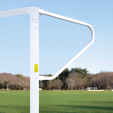 Soccer Goals - Classic Official Square Goal - Semi-Permanent with European Backstays (8 ft.H x 24 ft.W x 4 ft.B x 10 ft.D) - NFHS, NCAA, FIFA Compliant